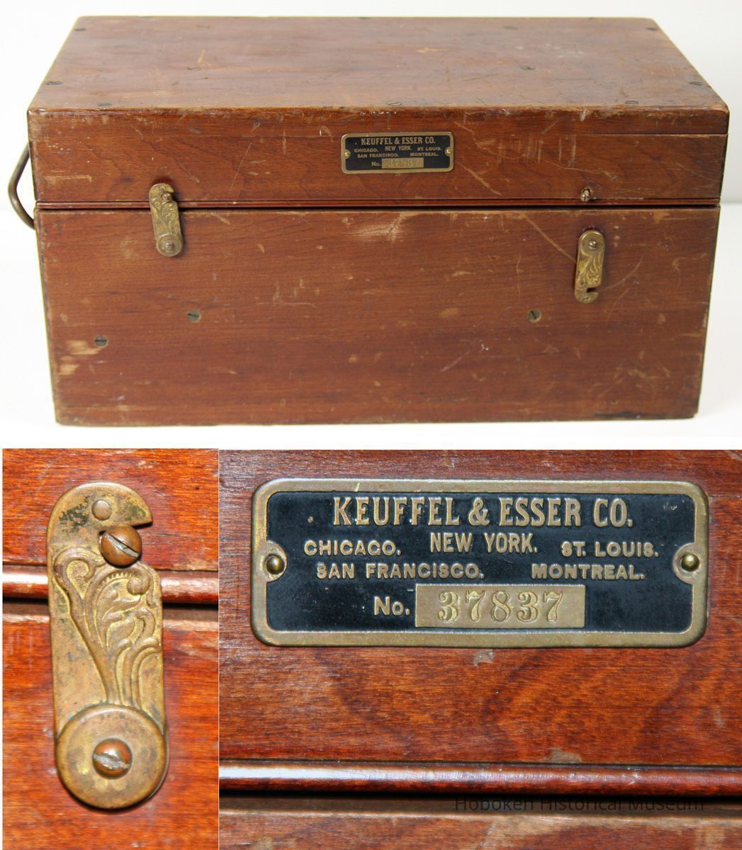 case exterior closed; detail clasp and maker's plate