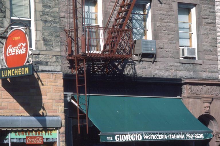 Color slide of the awning of Giorgio Pasticceria Italiana, 1112 Washington St., Hoboken, October, 1984. picture number 1