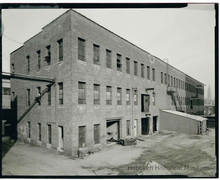 B+W photo of buildings, interiors and exteriors, of the Bethlehem Steel Shipyard, Hoboken Division, no date (ca 1990.) picture number 1