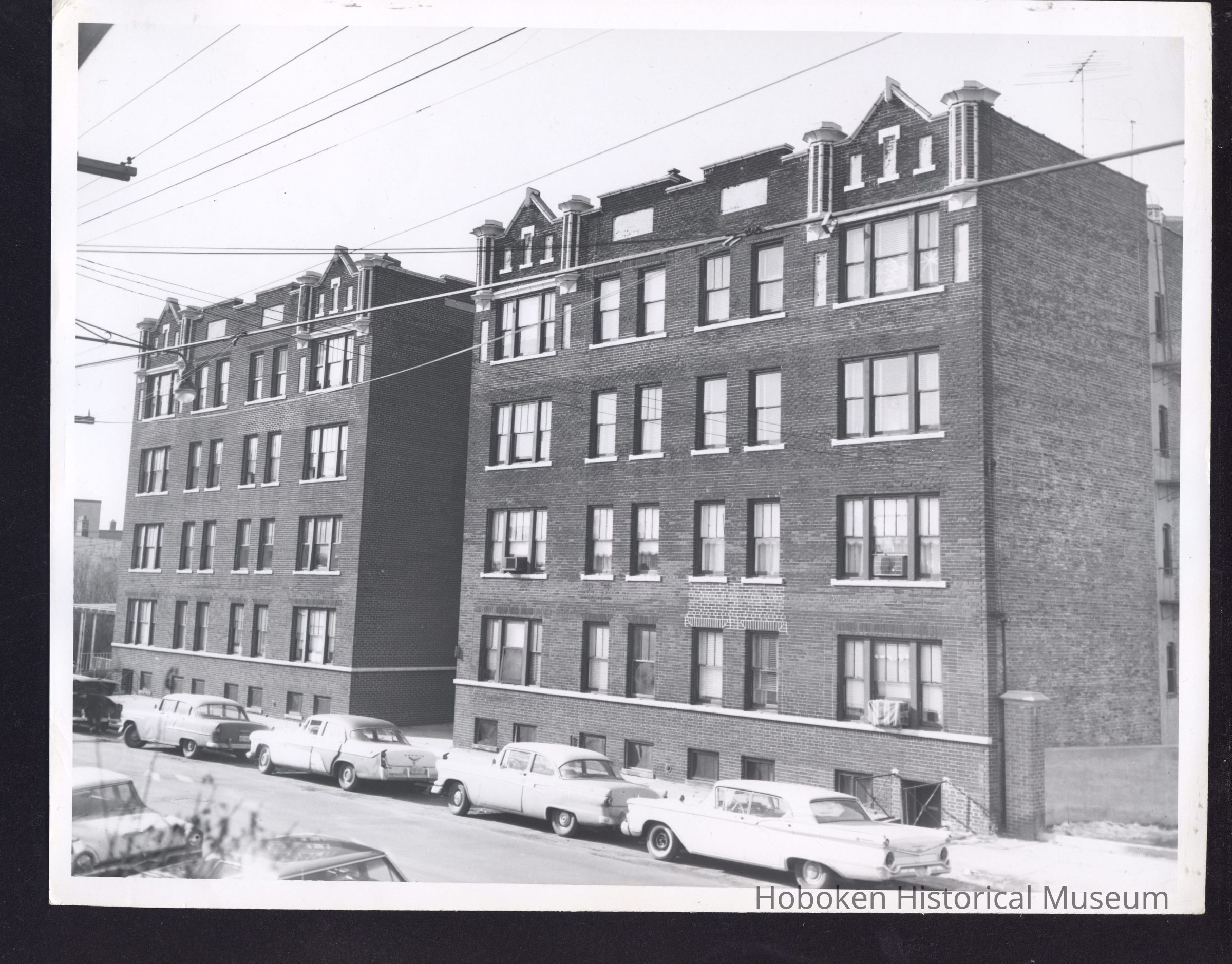 B&W photo of apartment building at 177 Bergen Avenue, Jersey City. picture number 1