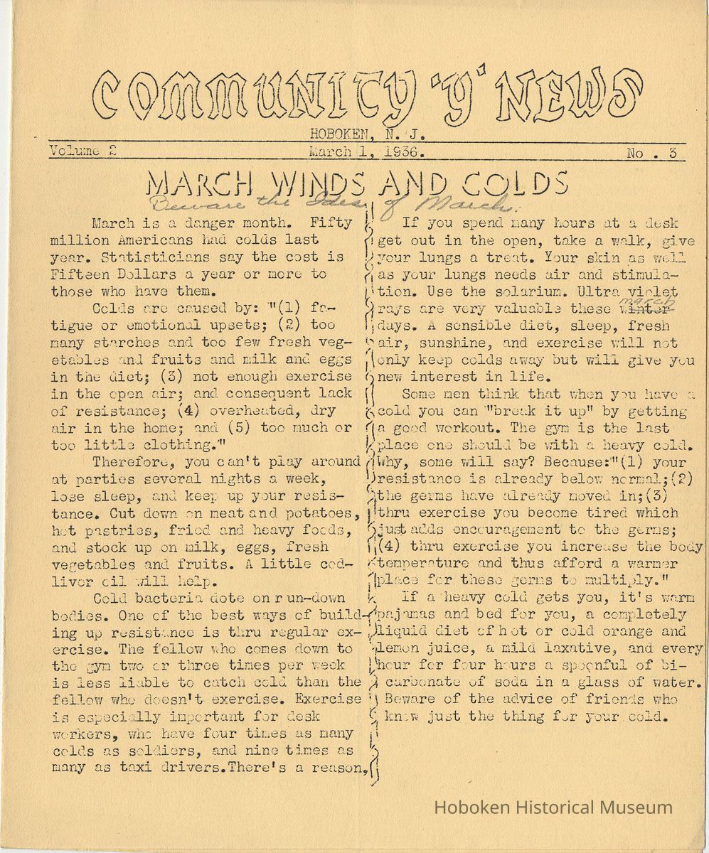 vol. 2, no. 3, March 1, 1936, pg [1]