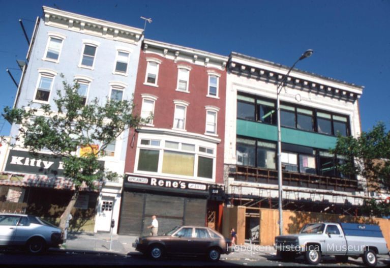 Color slide of the renovations underway at the former Geismar's Store building, 222 Washington St., Hoboken, June, 1984. picture number 1