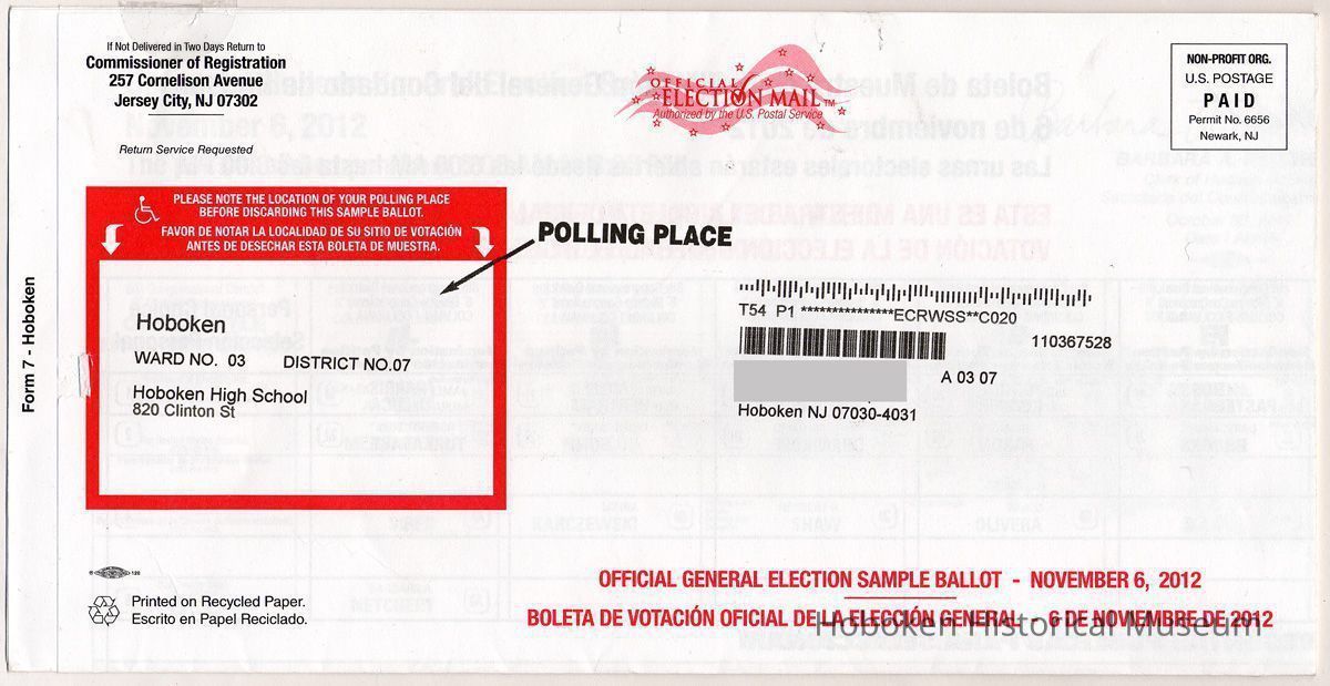 front (address panel) as folded