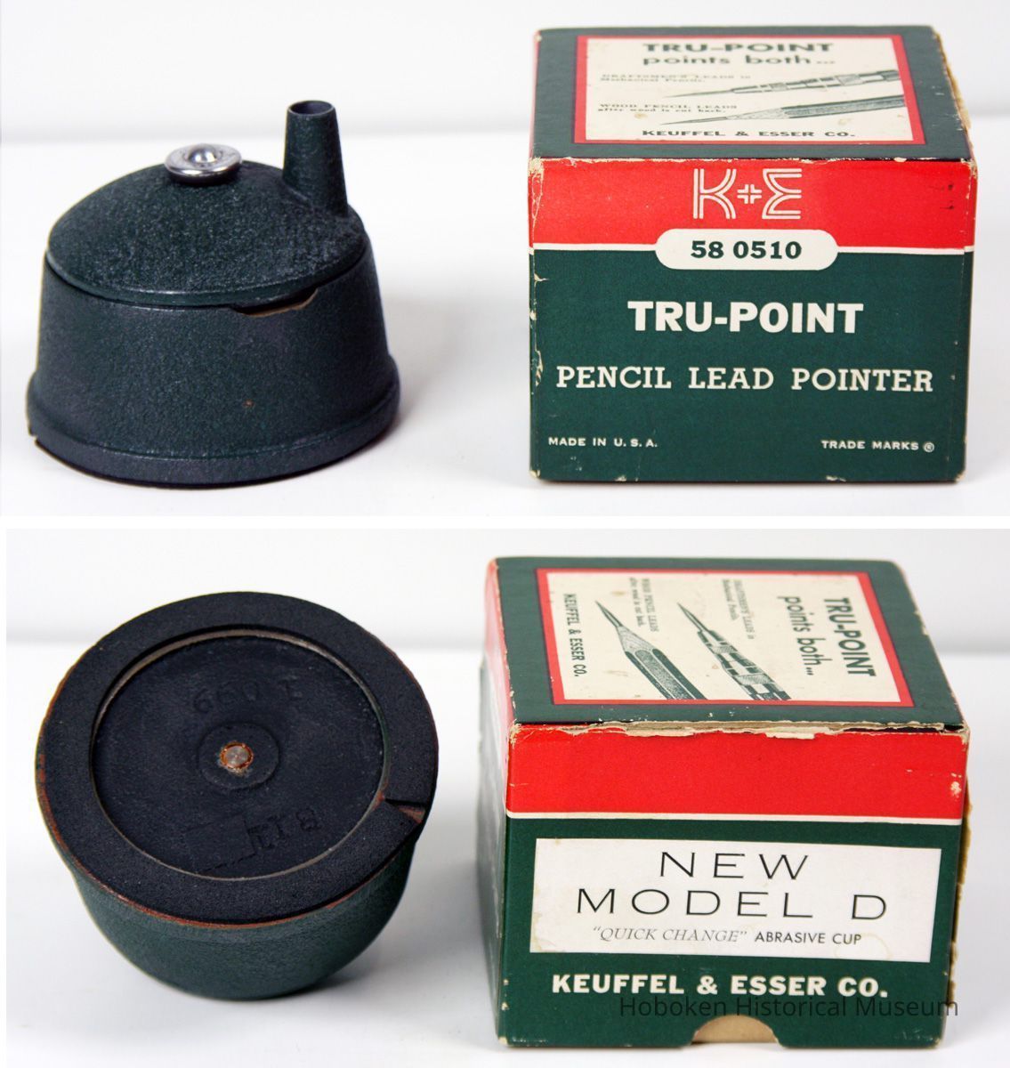 example 1 with added side label: New Model D; plus view of bottom