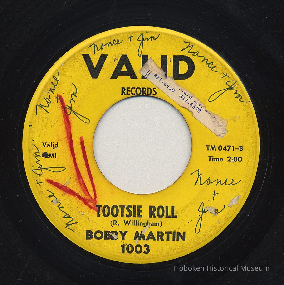 B side TM 0471-B Tootsie Roll