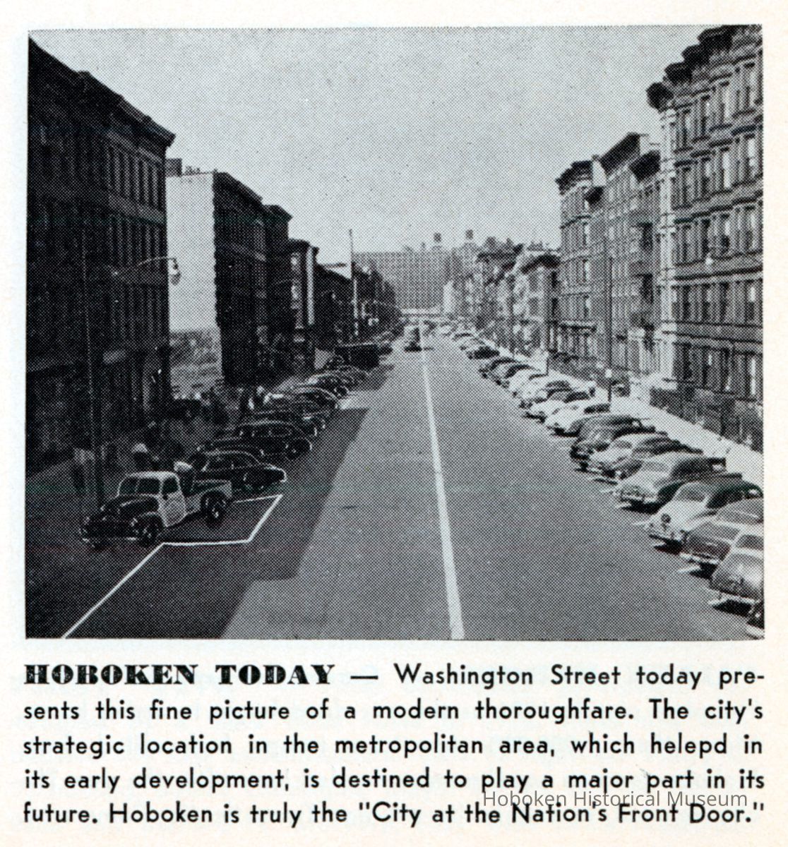 Reference image: Washington Street looking north probably from Ninth Street, Hoboken, no date, ca. 1955. picture number 1