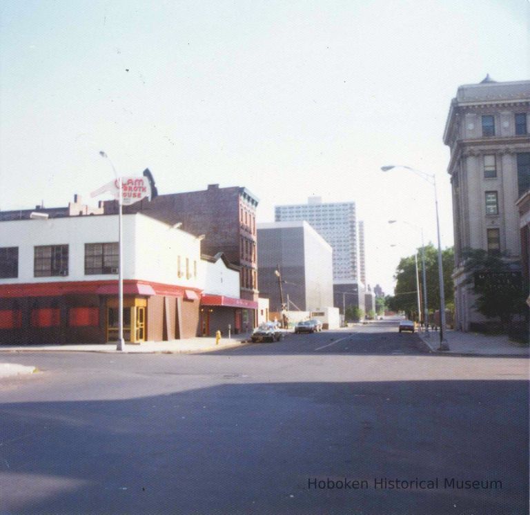 corner River & Newark Streets; Clam Broth House, Steneck Trust building