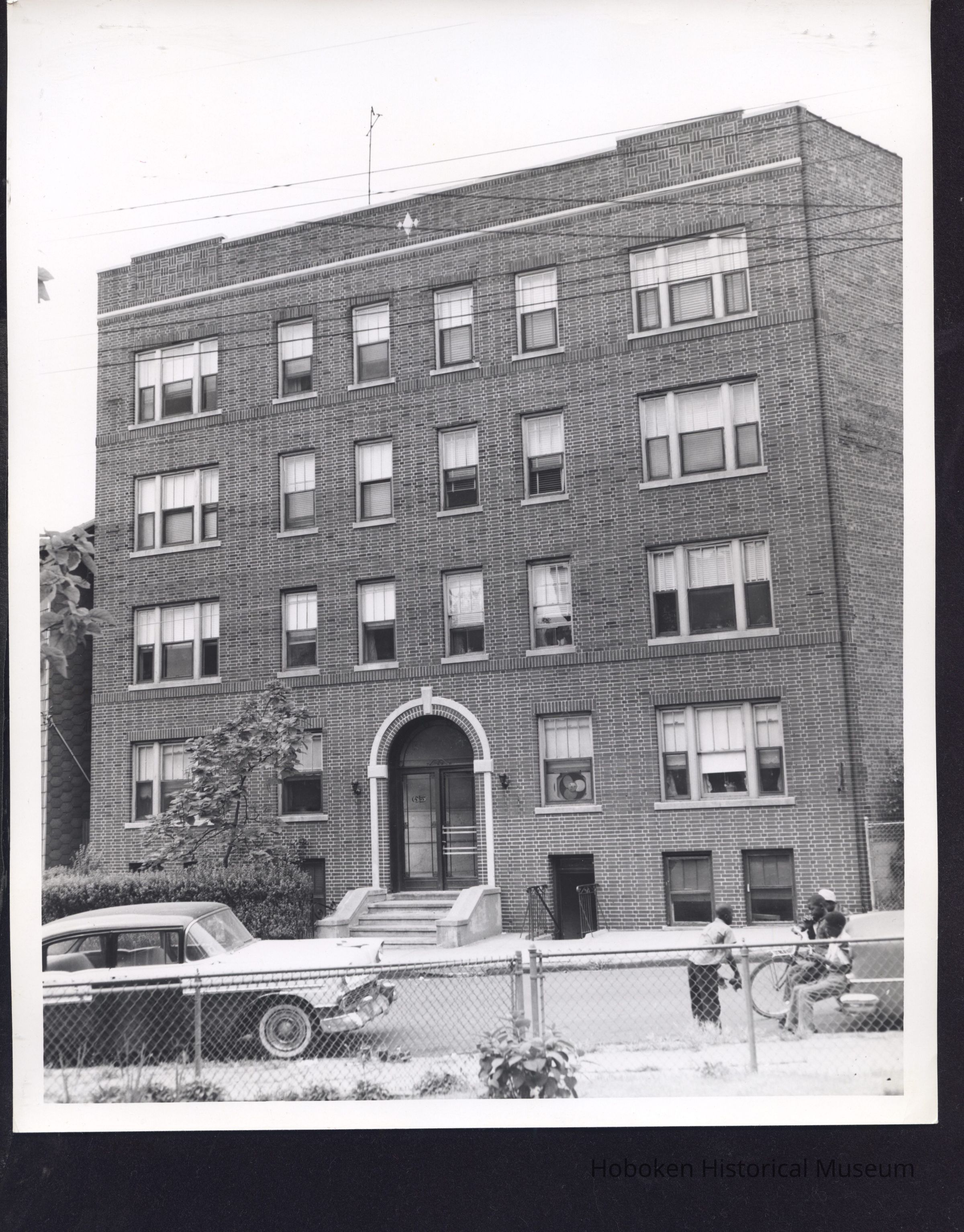 B&W photo of apartment building at 65 Summit Avenue, Jersey City. picture number 1