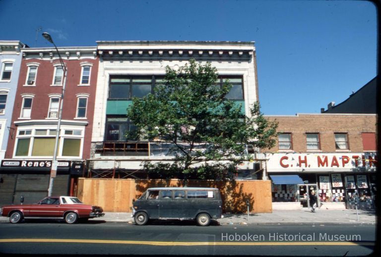 Color slide of the renovations underway at the former Geismar's Store building, 222 Washington St., Hoboken, July, 1984. picture number 1