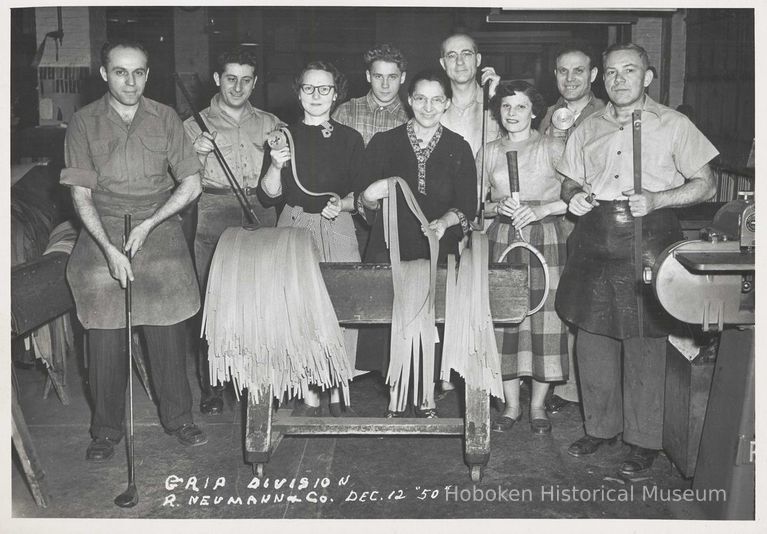 B+W photo of R. Neumann & Co. grip division, Hoboken, December 12, 1950. picture number 1