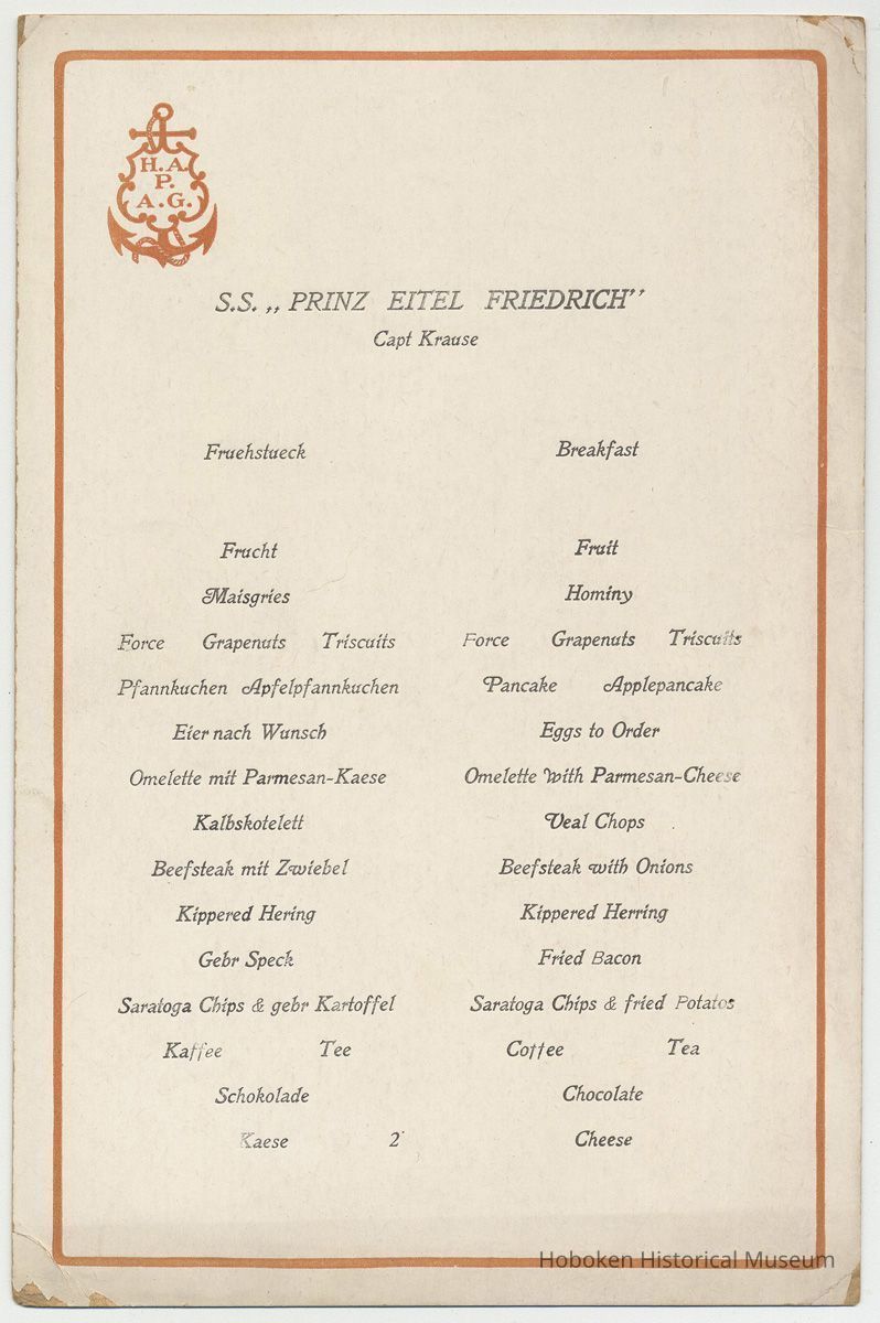 Menu 1: Breakfast