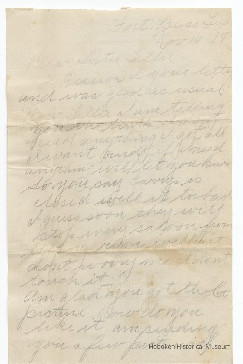 Letter 1, page 1 of 4