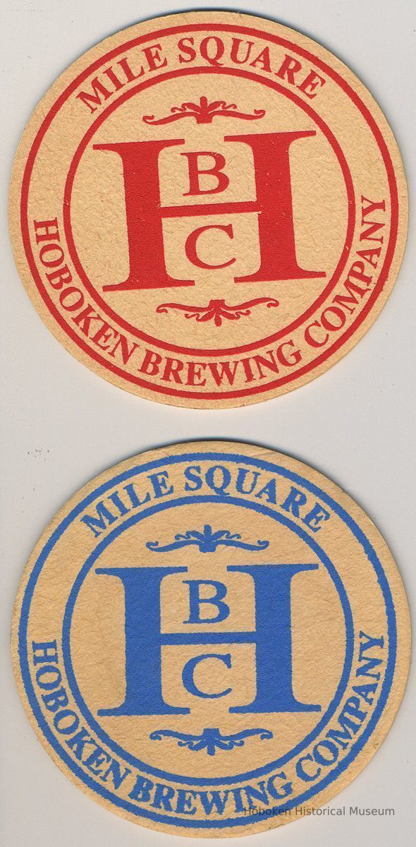 Bar beer coaster: Mile Square; Hoboken Brewing Company, Hoboken, no date, ca. 1995. picture number 1