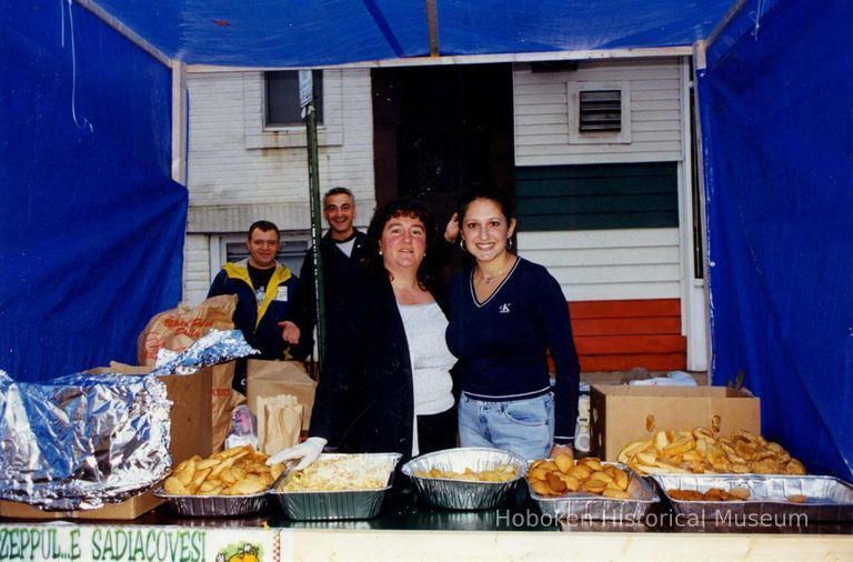 Color photo of the backyard of the Monte San Giacomo Democratic Club, Inc. at 531 Adams St., Hoboken, no date, ca. 2000. picture number 1