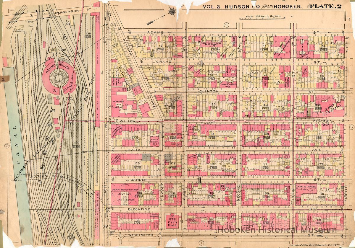 Hopkins Atlas 1923 plate two full map
