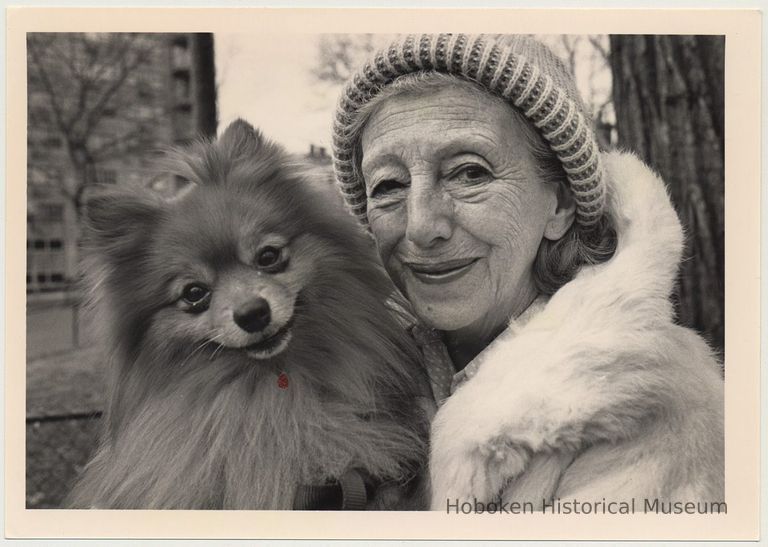 front:  Louise Clem with her dog, Randy