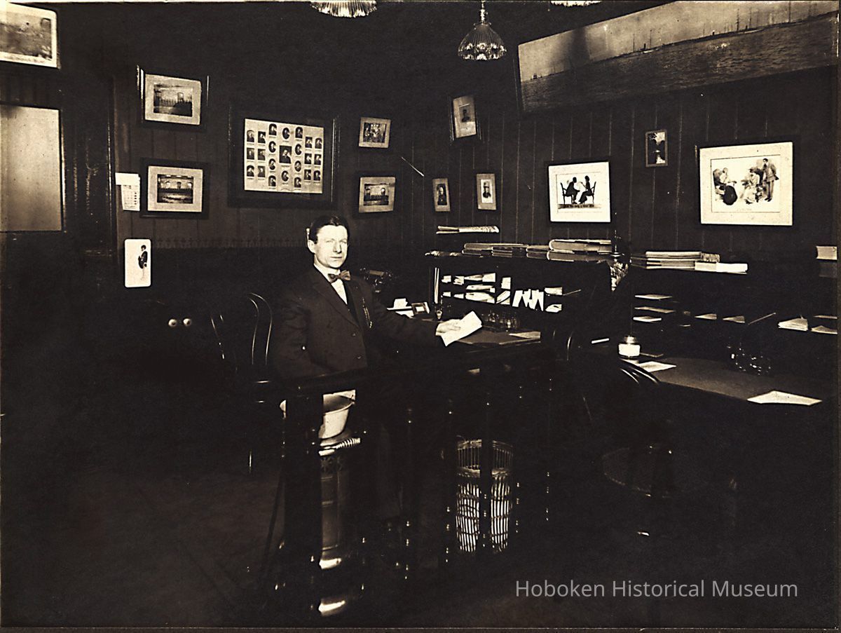 John Muller, insurance, in his office
