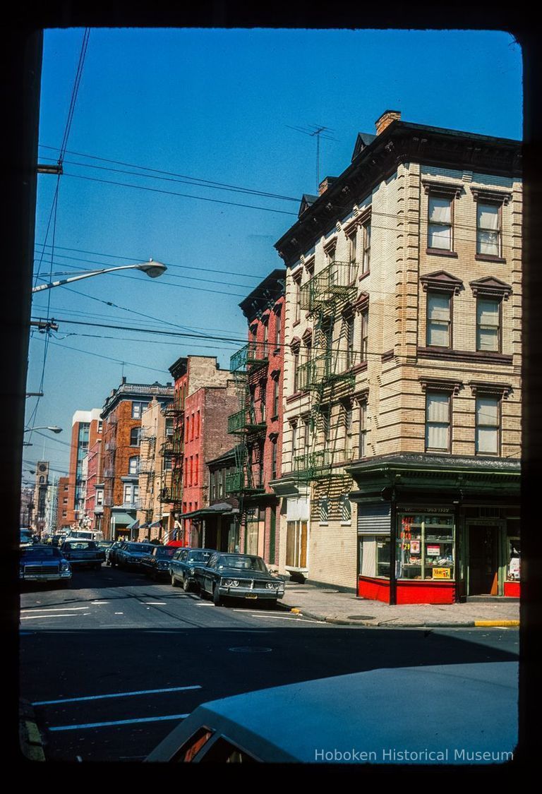 Color slide of eye-level view from 3rd and Garden looking W picture number 1