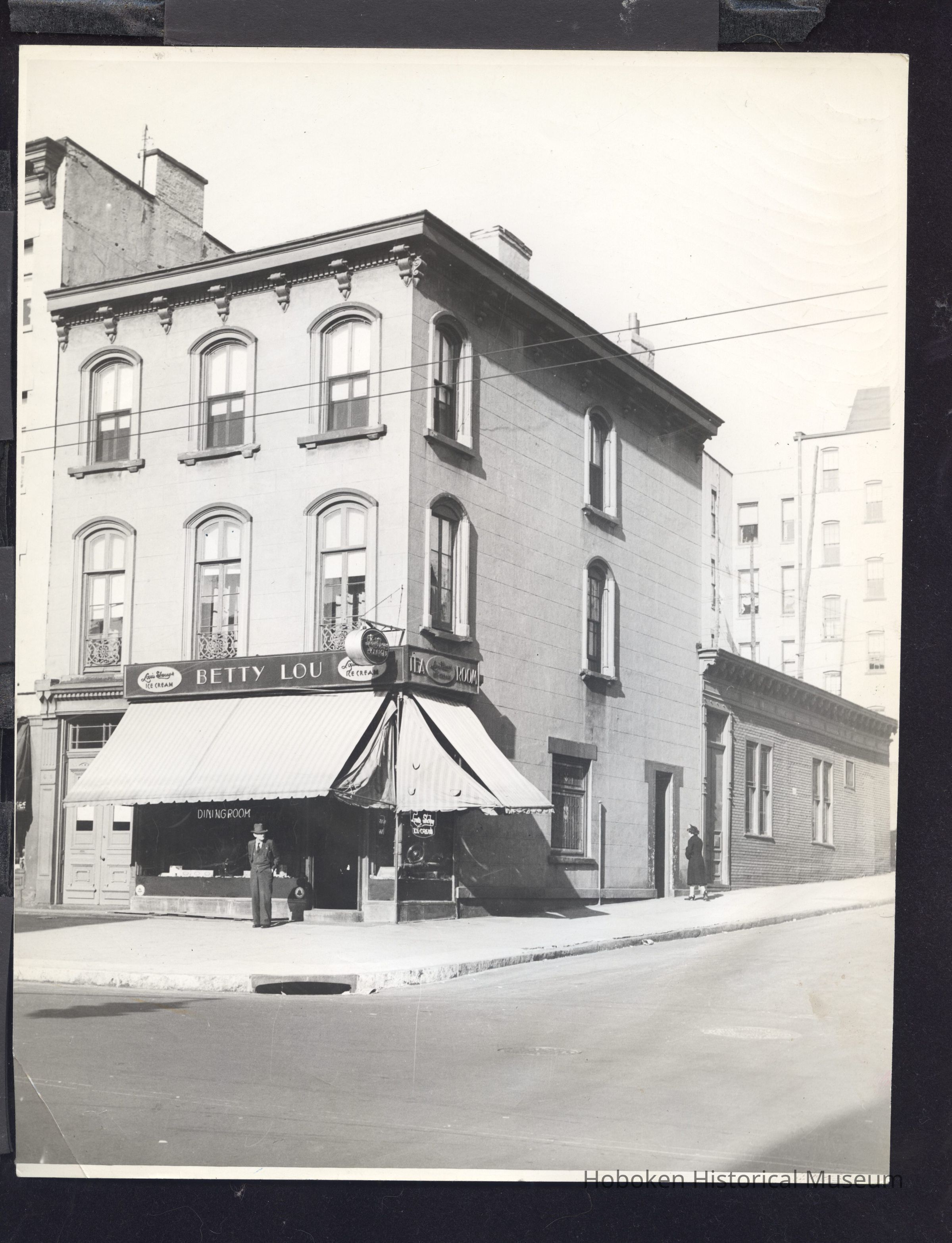 B&W photo of mixed-use apartment building at 501 Washington Street, Hoboken. picture number 1