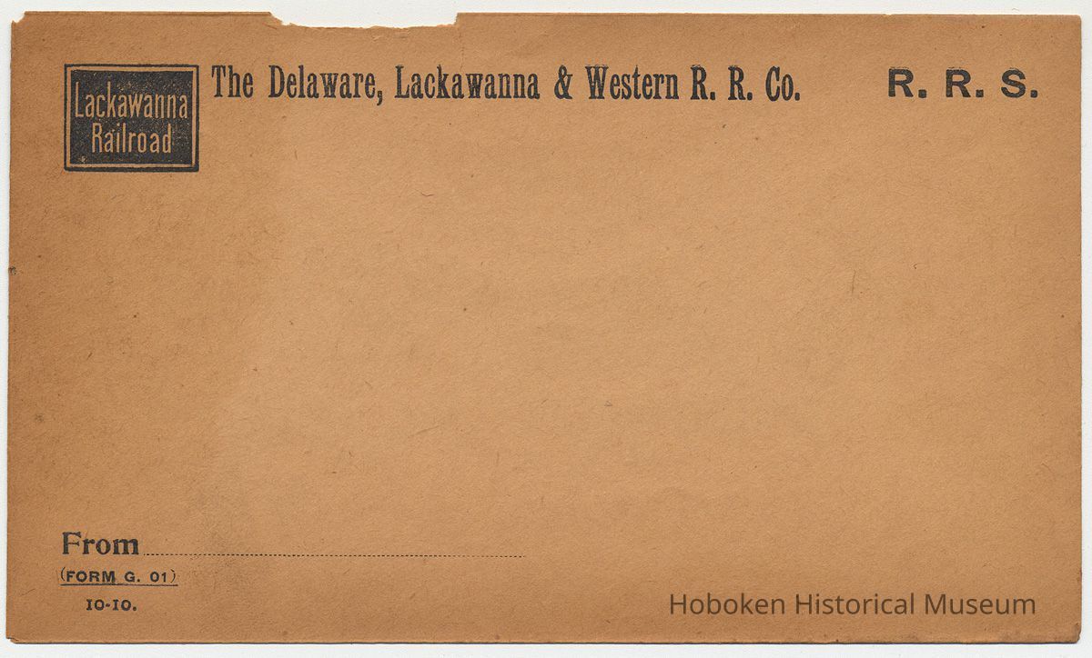 Envelope: The D.L.& W. R.R. Co., Unused; n.d., ca. 1910-1920. picture number 1