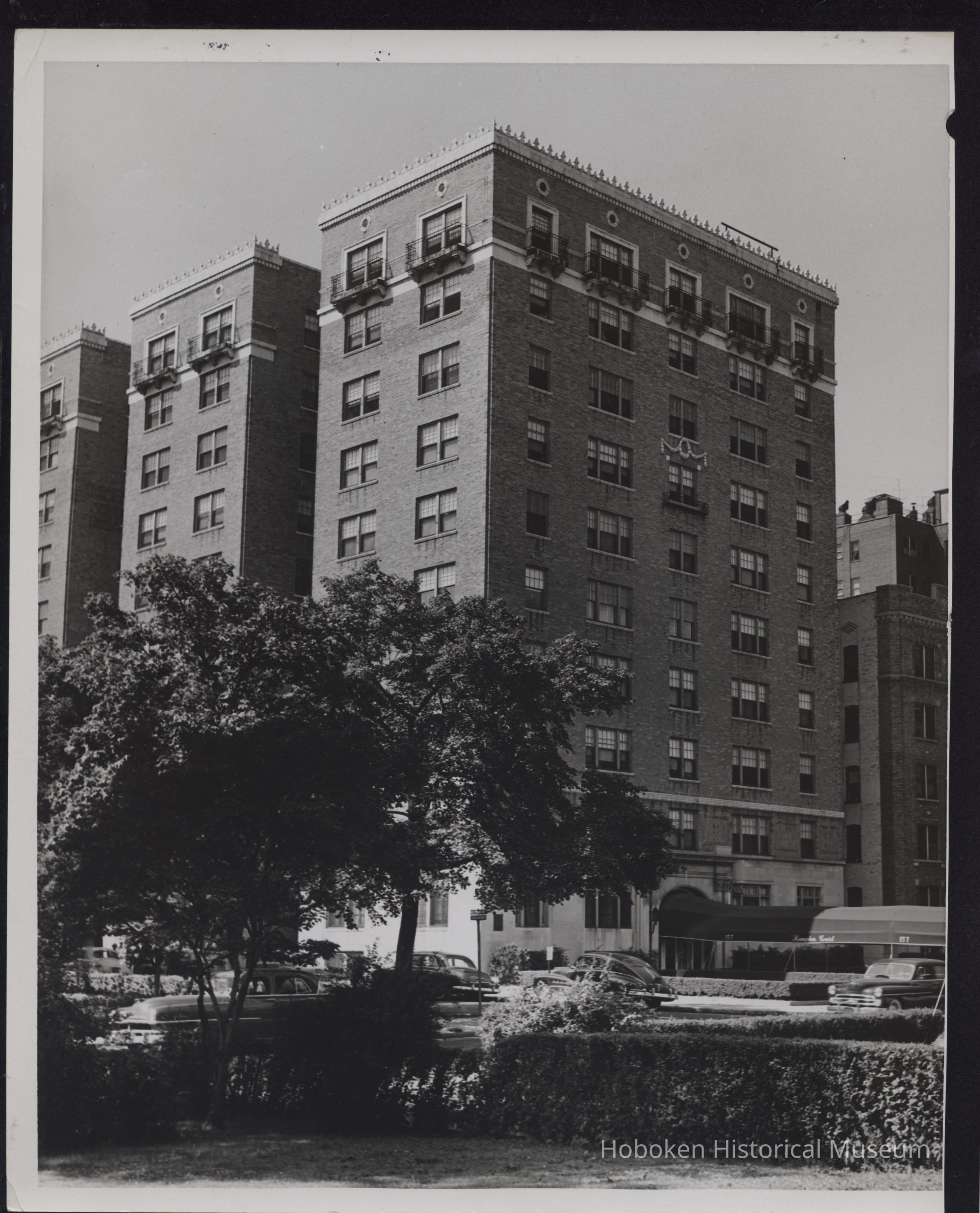 B&W photo of apartment building at 157 South Harrison Street, East Orange. picture number 1