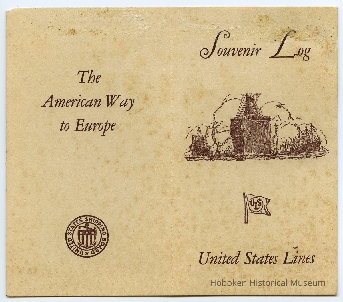 outside: Souvenir Log, United States Lines (pages [1] + [4])