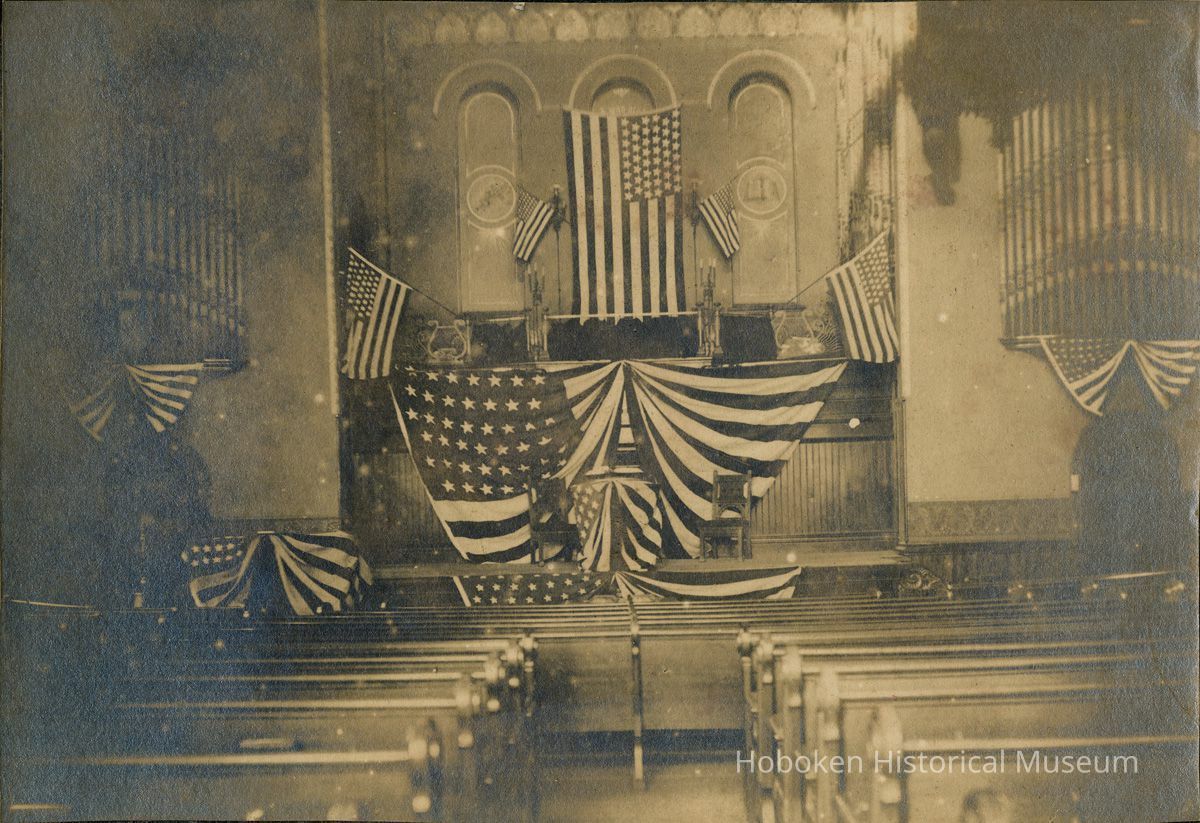 First Baptist Church interior, cropped to image, enhanced