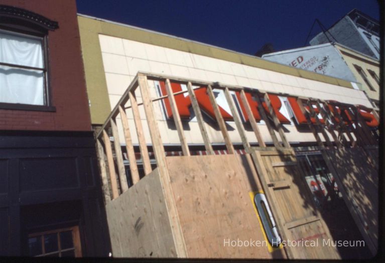 Color slide of facade renovations to the former Kress Store, 308 Washington St.., Hoboken, October,1984. picture number 1