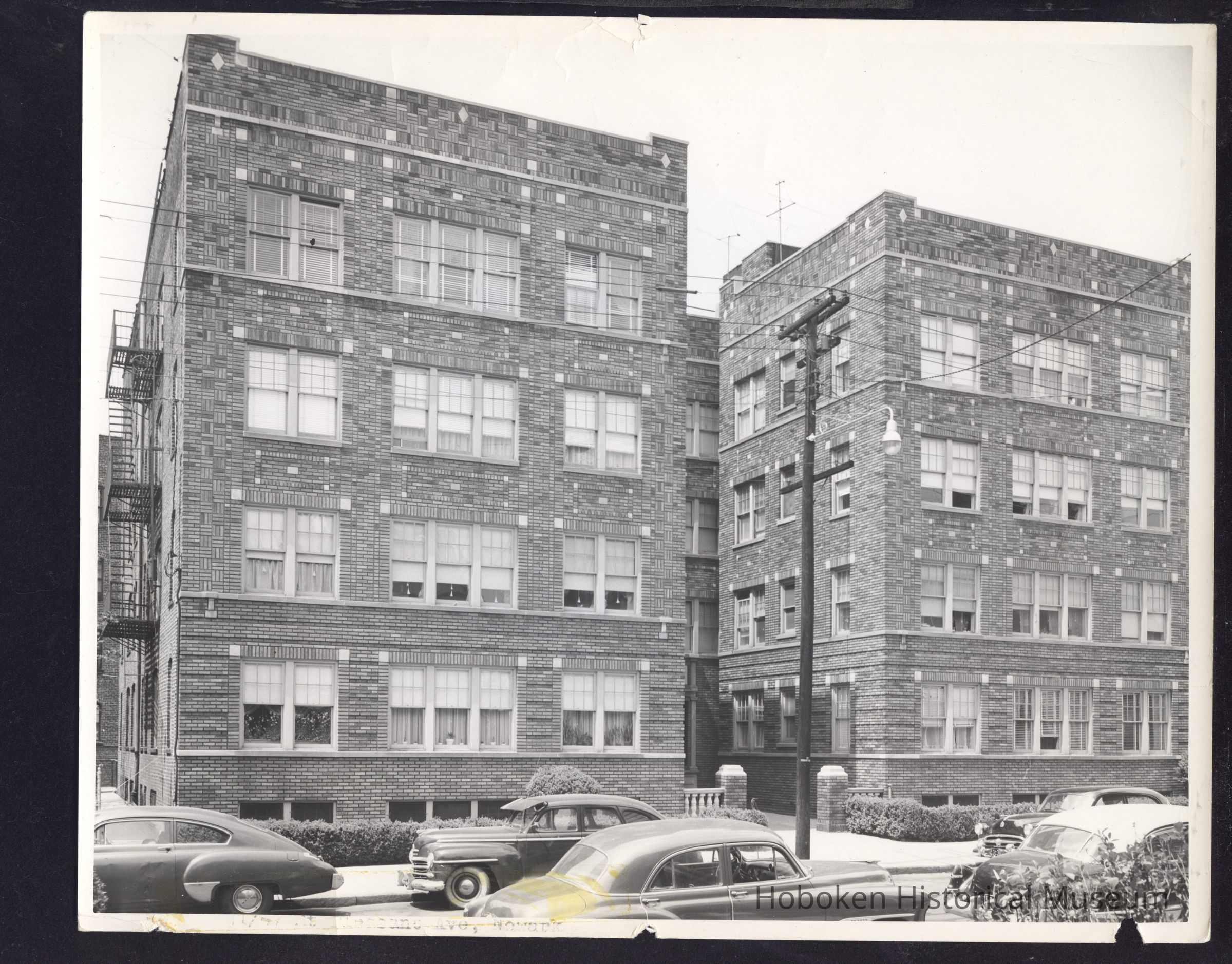 B&W photo of apartment building at 41-47 Mt. Pleasant Avenue, Newark. picture number 1