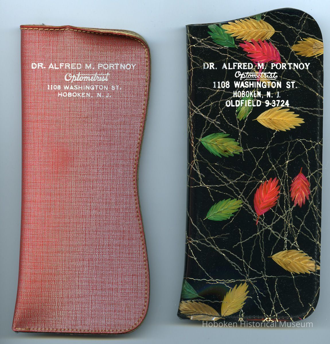 two eyeglass cases from Dr. Alfred M. Portnoy