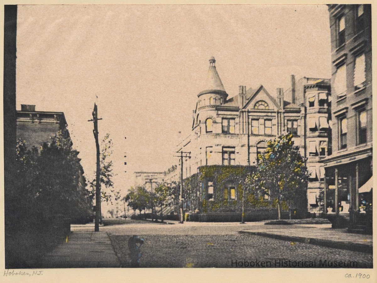 Printed view of the Columbia Club, northeast corner of Bloomfield and Eleventh Sts., Hoboken, ca. 1900. picture number 1