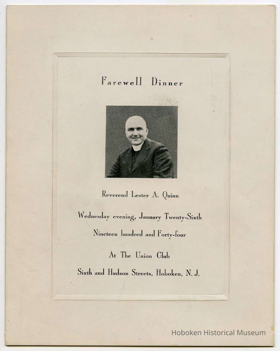 pg [1] Farewell Dinner, Reverend Lester A. Quinn (photo)