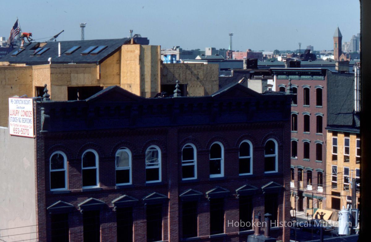 Color slide of building under renovation on or near Newark and Garden Sts., Hoboken, ca. 1984. picture number 1