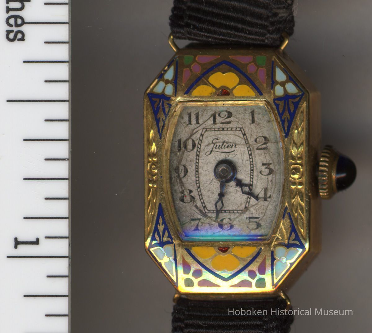 Wristwatch belonging to Mary Ellen Stevens of Hoboken, no date, circa 1940's-1950's. picture number 1