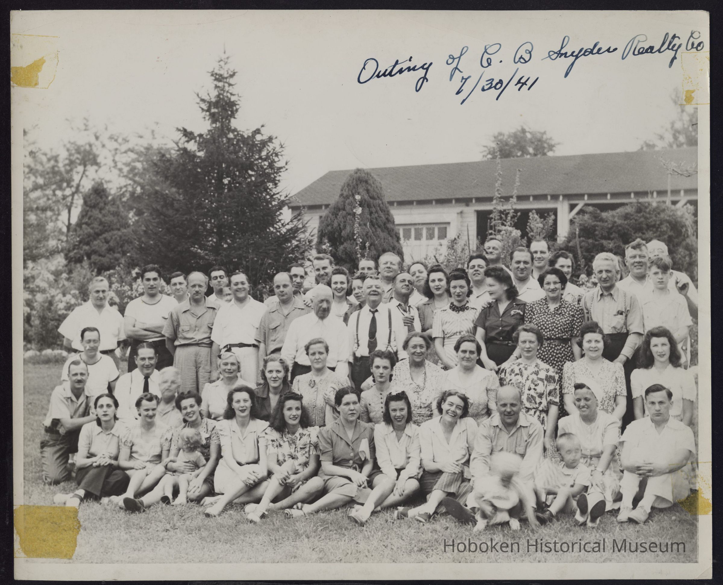 B&W photo of C.B. Snyder Realty Company employees dated July 30, 1941. picture number 1