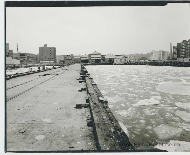 B+W photo of buildings, interiors and exteriors, of the Bethlehem Steel Shipyard, Hoboken Division, no date (ca 1990.) picture number 1