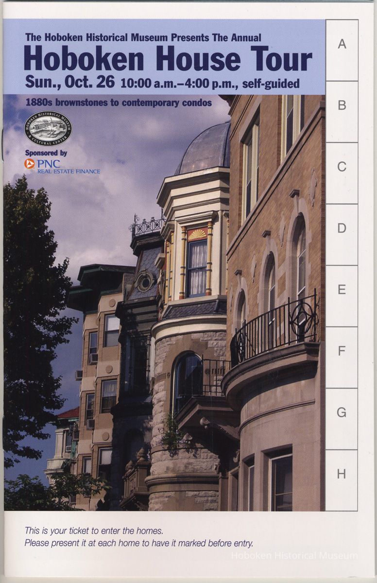 front cover; ticket