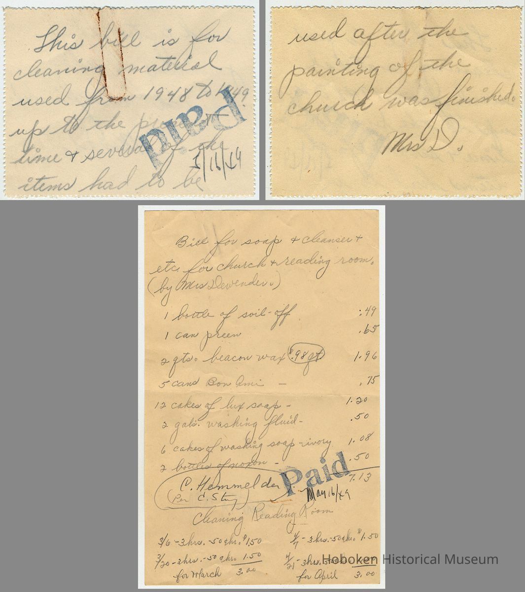 attachment, both sides + receipt list