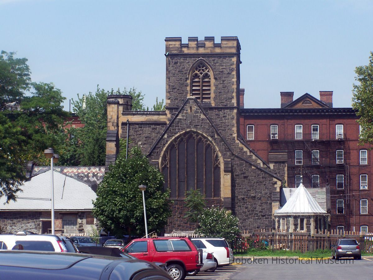 1: View north from Fifth Street of south facade.