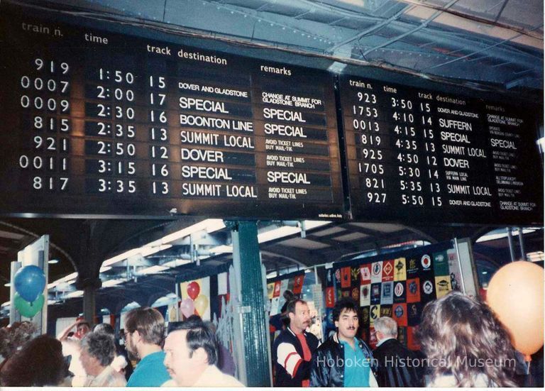 Color photo of the NJ Transit Train Festival, Hoboken 1989. picture number 1