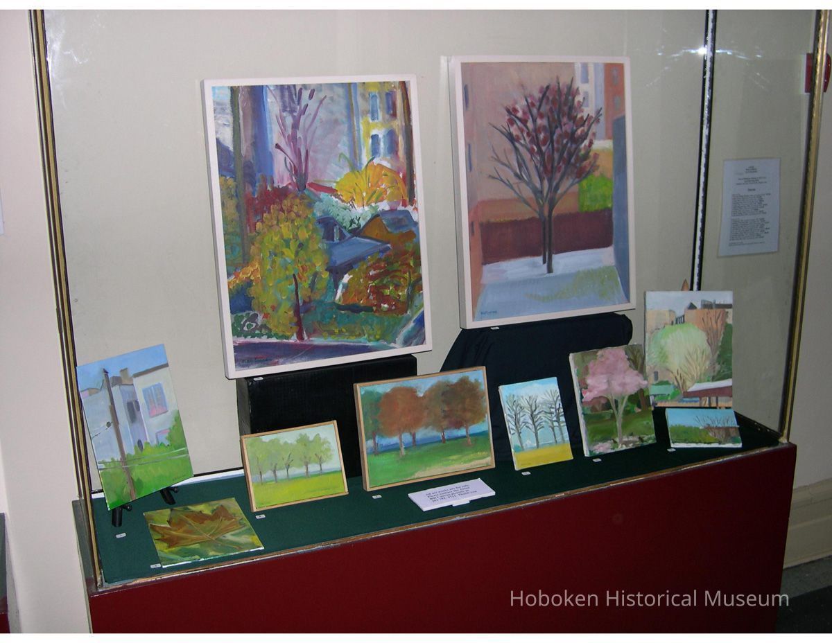 Curran photo of his painting exhibit at City Hall