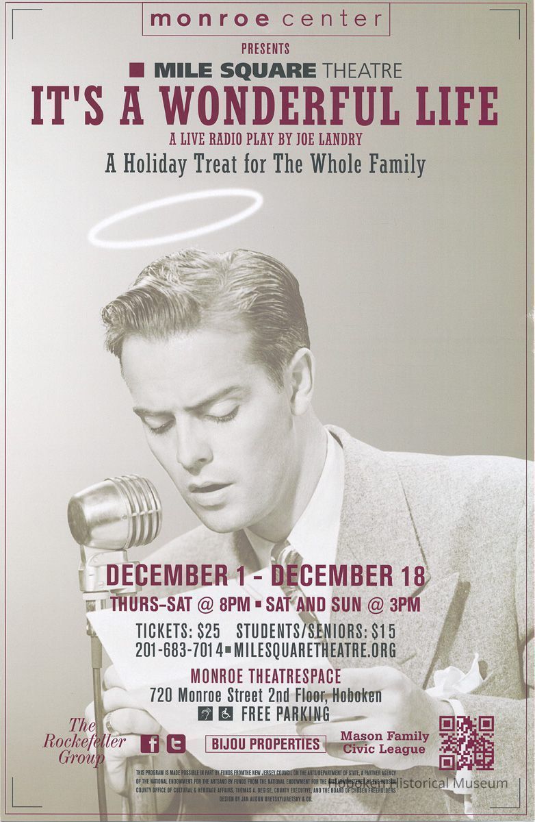 Poster: Monroe Center Presents Mile Square Theatre. It's A Wonderful Life. A Live Radio Play by Joe Landry. picture number 1