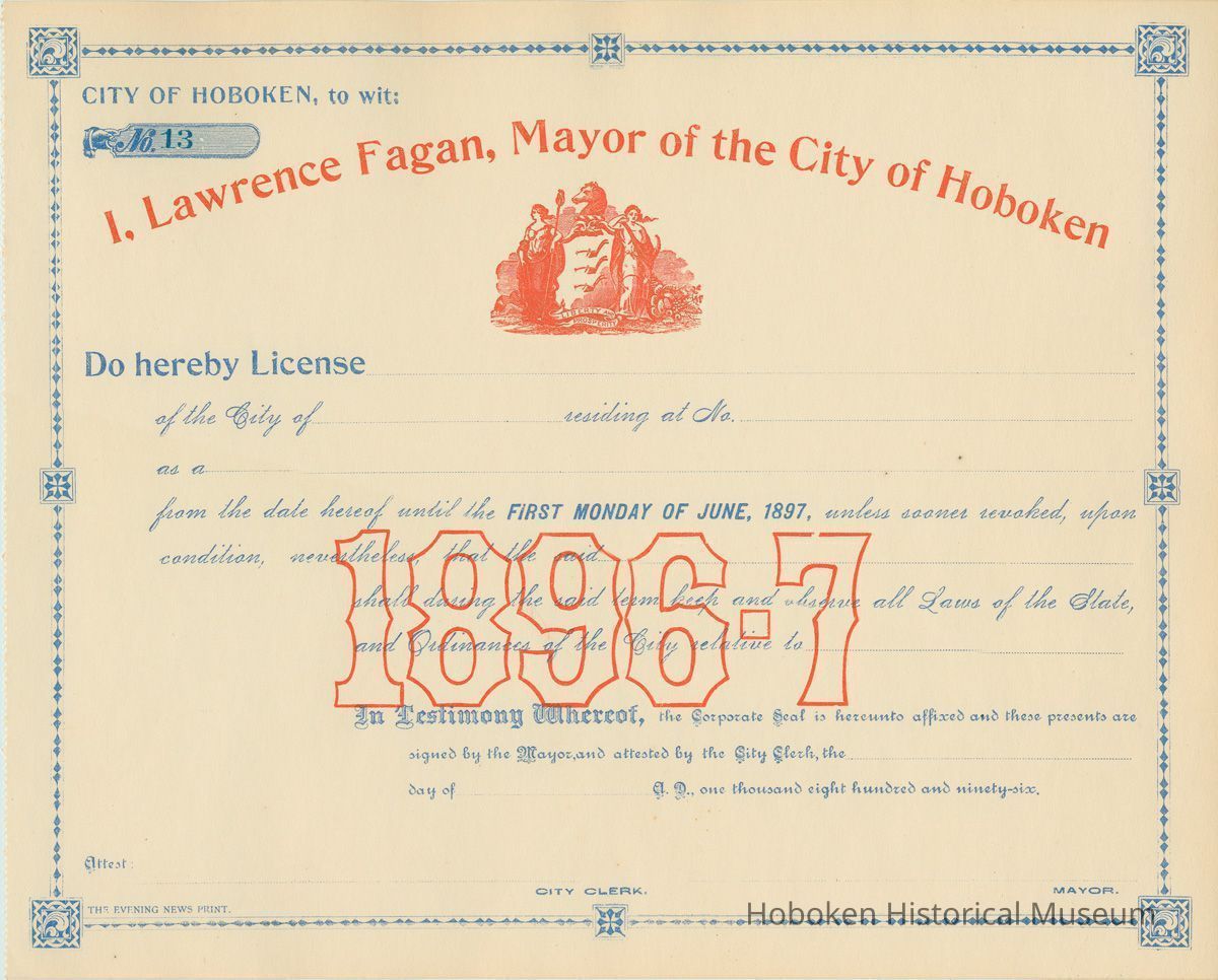 license no 13, typical