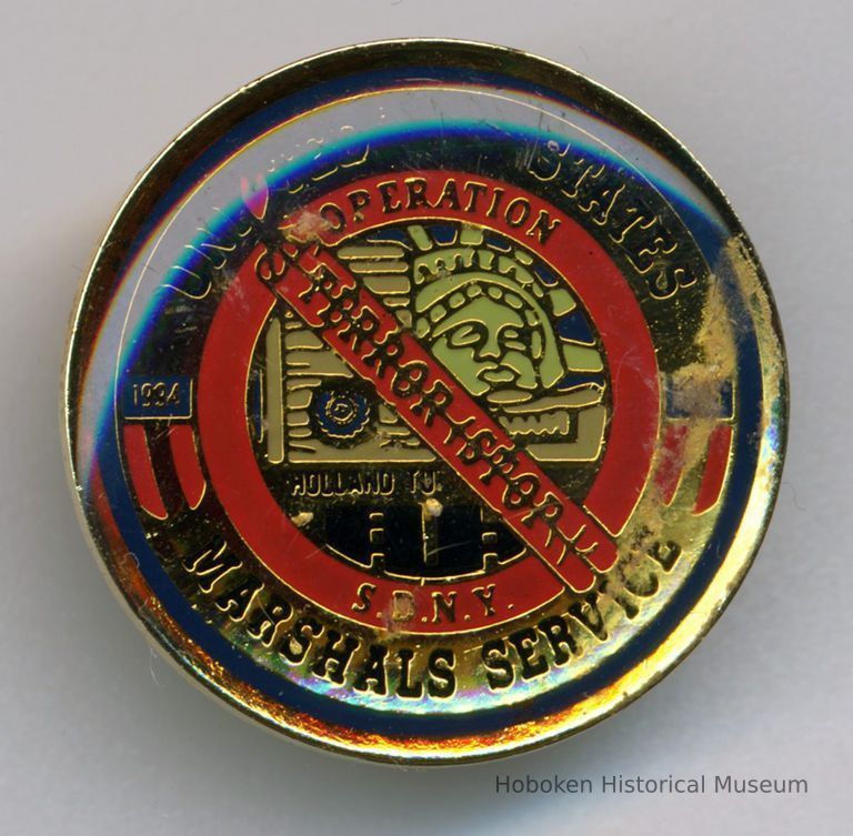 Button: Operation Terror Stop; Holland Tunnel; 1994-1995; U.S. Marshals Service, S.D.N.Y. picture number 1