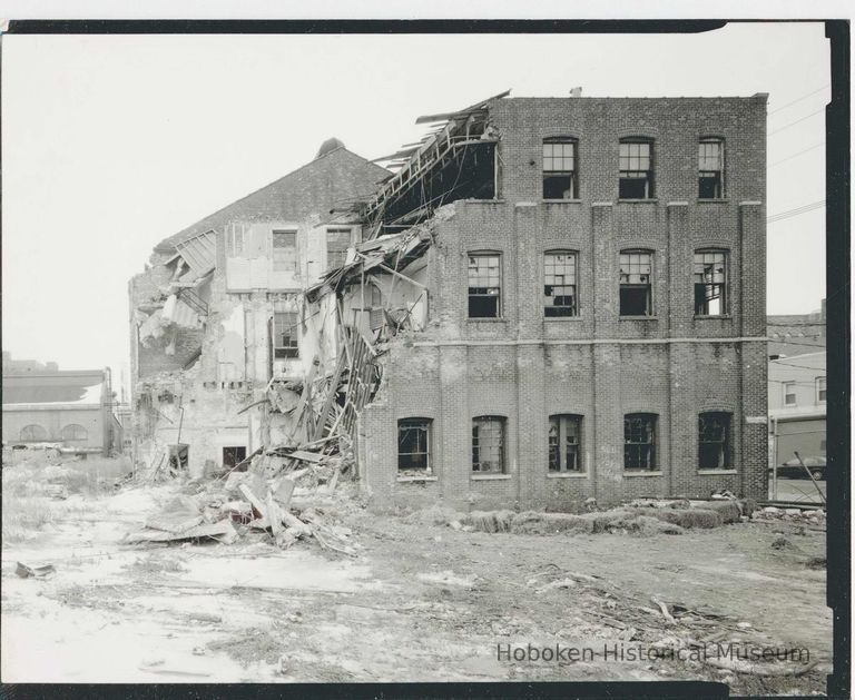 B+W photo of buildings, interiors and exteriors, of the Bethlehem Steel Shipyard, Hoboken Division, no date (ca 1990.) picture number 1