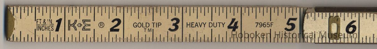 detail end section with maker's marks