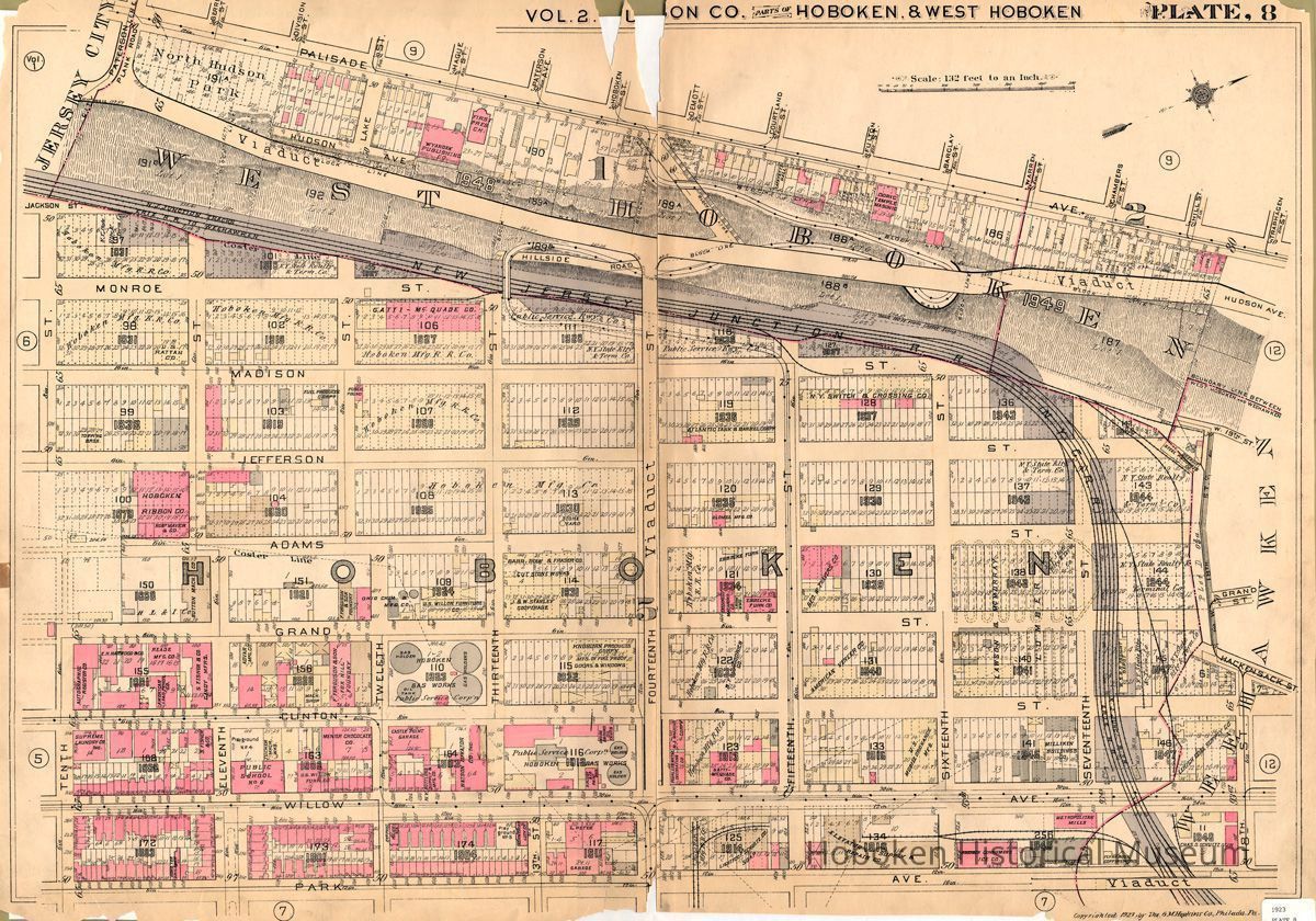 Hopkins Atlas 1923 plate eight full map