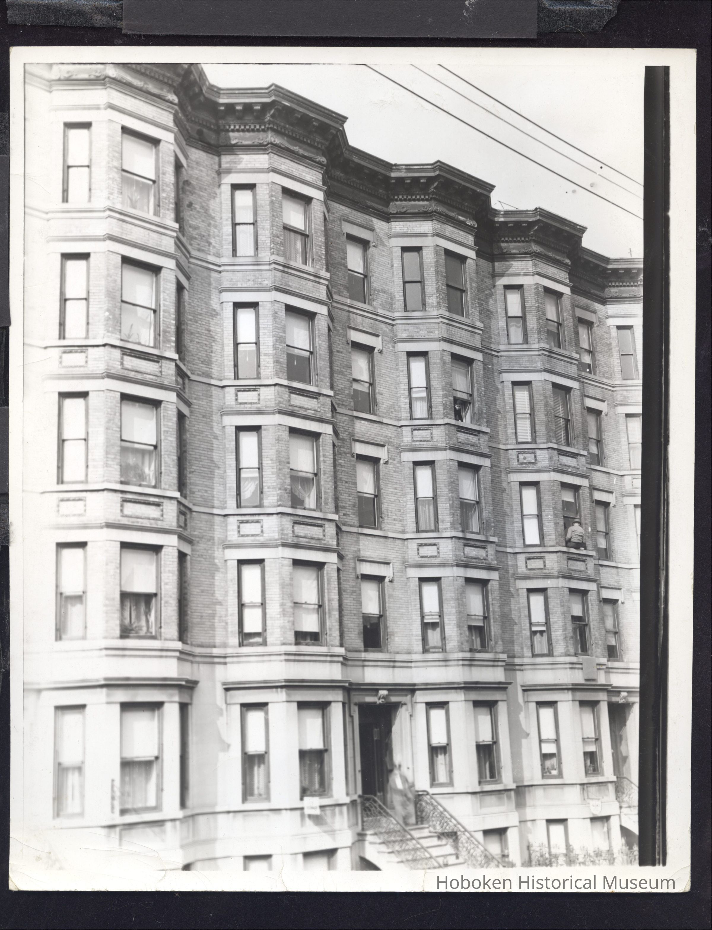 B&W photo of apartment building at 1110 Park Avenue, Hoboken. picture number 1