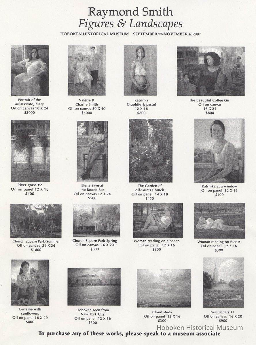Raymond Smith, Figures and Landscapes. Sales promotion sheet. HHM, September 23 - November 4, 2007. picture number 1