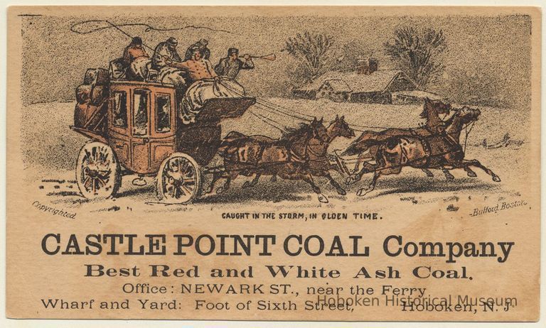 Trade card: Castle Point Coal Company, Hoboken, N.J. N.d., ca. 1870s. picture number 1